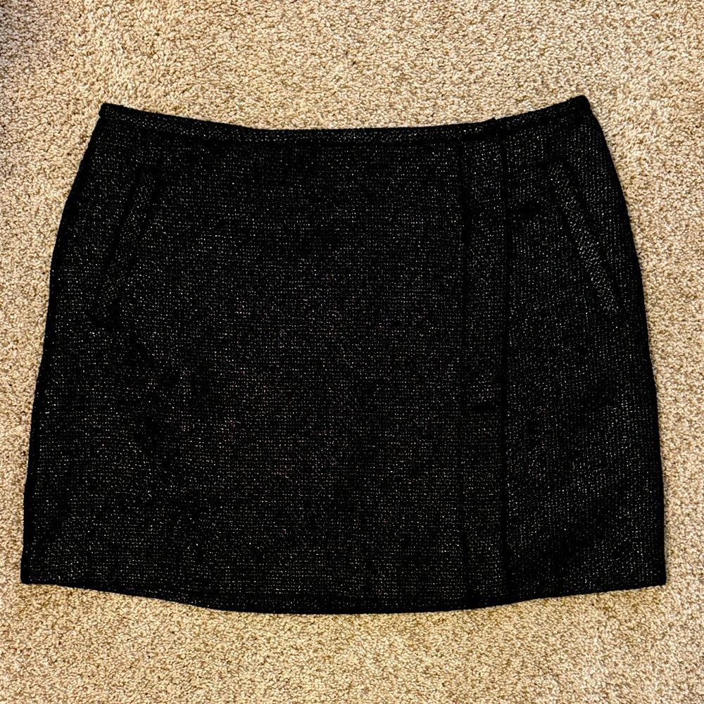 Black with gold thread wrap mini Skirt